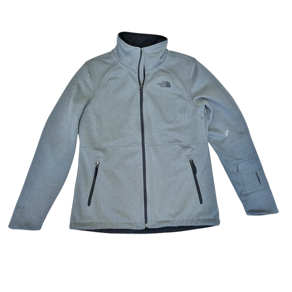 The North Face Gray Apex Riser Soft Shell‎ Windproof Jacket Coat Womens Medium